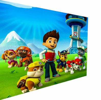 Canvas Picture Children Series Paw Patrol Mural - High Quality Art Print