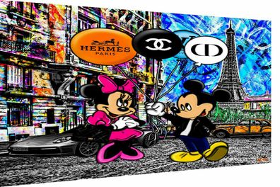 Pop Art Micky Maus Marken Leinwand Bilder Wandbilder - Hochwertiger Kunstdruck