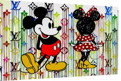 Leinwand Pop Art Micky Maus Bilder Wandbilder - Hochwertiger Kunstdruck (Gr. Mittel)