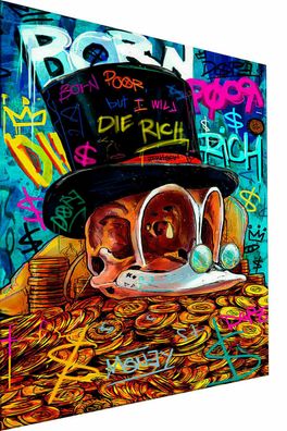 Pop Art Geld Money Leinwand Bilder Wandbilder - Hochwertiger Kunstdruck (Gr. Mittel)