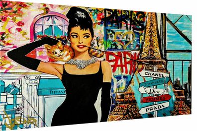 Pop Art Leinwand Frauen Marken Bilder Wandbilder - Hochwertiger Kunstdruck