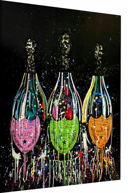 Leinwand Alkohol Flaschen Kunst Deko Bilder Wandbilder - Hochwertiger Kunstdruck