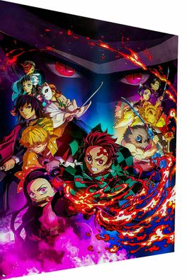 Anime Demon Slayer Leinwand Bilder Wandbilder - Hochwertiger Kunstdruck (Gr. Mittel)