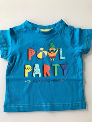 Baby T-Shirt Blau Party 100% Baumwolle Marke: Baby Club C&A neu mit Etikett.