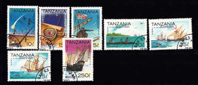 Tansania 1993 Segelschiffe/ Boote -gestempelt