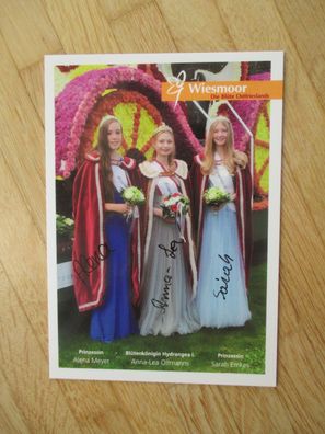 Blütenkönigin Anna-Lea Oltmanns & Prinzessinnen Alena & Sarah - hands. Autogramme!!!
