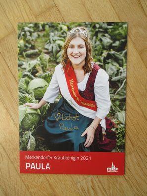 Merkendorfer Krautkönigin 2021 Paula - handsigniertes Autogramm!!!