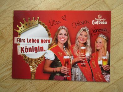 Württembergische Bierkönigin 2018-2020 Chiara Liz & Bierprinzessinen hands Autogramme