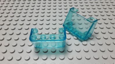 Lego 2 Windschutzscheiben Fenster Cockpit 2x4x2 Transparent Hellblau Nummer 4284