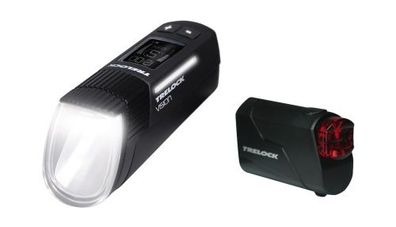 Trelock LED Akkuleuchten Set 100 LUX inkl. Halter ZL 760 / 720 (22 - 32 mm) und