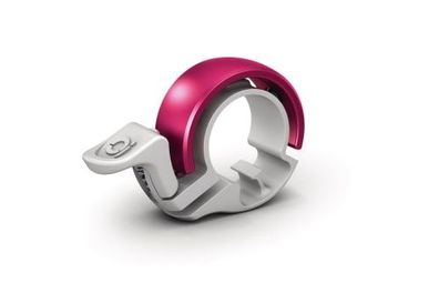 KNOG Glocke Oi Classic Small weiß / pink | Lenkerdurchmesser: 22,2 mm
