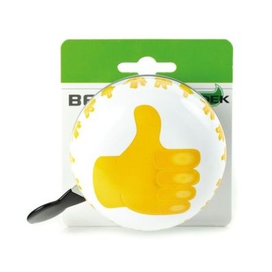 WIDEK Ding-Dong Glocke Thumbs up weiß / gelb | Motiv: Emoji | Durchmesser: 80 m