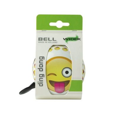 WIDEK Ding-Dong Glocke Emoji Crazy weiß / gelb | Motiv: Emoji | Durchmesser: 80