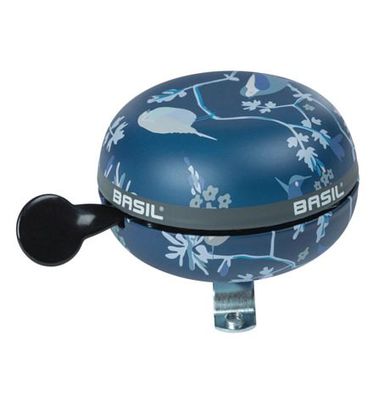 BASIL Ding-Dong Glocke Wanderlust indigo blau | Motiv: Blumen / Vögel | Durchmes
