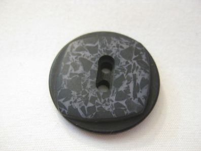1 Kunststoffknopf Knöpfe schwarz mit Muster 27x5mm 2Loch Nr 4506