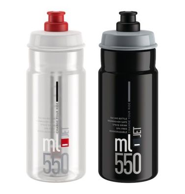 ELITE Trinkflasche JET Inhalt: 550 ml | klar, rot Graphik