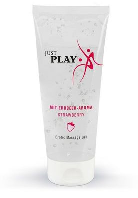 Massage & Gleitgel Just Play Erdbeere Gleitmittel Wasserbasis mit Aroma 200 ml