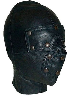 Leder Kopfmaske Leather Slave Hood Gr. S, M, L, XL