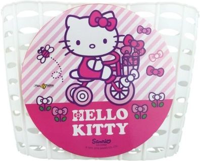 BIKE Fashion Kunststoff-Kinderkorb Hello Kitty Befestigung: Schlaufen zur Lenker