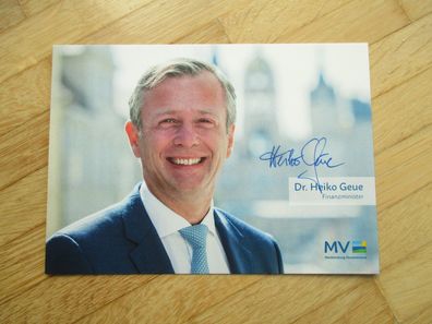 Schleswig-Holstein Minister SPD Dr. Heiko Geue - handsigniertes Autogramm!!!