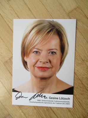 MdB PDS Politikerin Dr. Gesine Lötzsch - handsigniertes Autogramm!!!