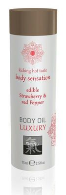 Shiatsu Massageöl Erdbeere- und Pfeffer 75 ml Essbares Liebesöl Body Oil Edible