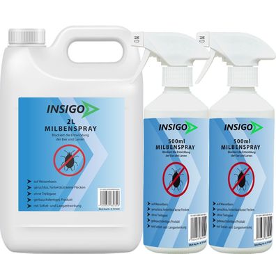 2L + 2x500ml Anti Milben Spray Mittel gegen Milben Milbenbefall EX Milbenfrei Schutz