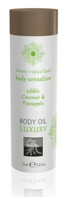 Shiatsu Massageöl Kokos - Ananas 75 ml Essbares Liebesöl Body Oil Edible
