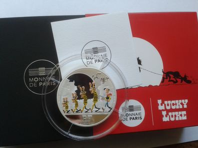 50 euro 2021 PP Frankreich Lucky Luke Comicserie 5 Unzen 155,5g 999er Silber 250Ex.