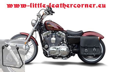 Satteltasche"Boston "28 Ltr. links Harley Davidson, Sportster, Packtasche + Halter