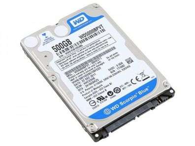 Western Digital WD5000BPVT Blue 500GB interne Festplatte (6,4 cm (2,5 Zoll), 5400rp