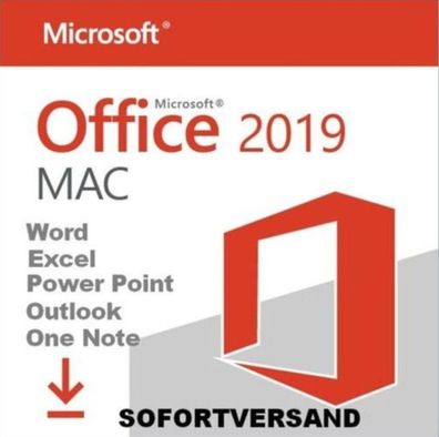 Microsoft Office 2019 Home and Business for Mac Standard (1 Mac) - kein Abo -