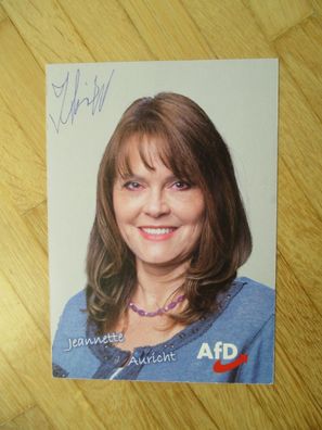 Berlin AfD Politikerin Jeannette Auricht - handsigniertes Autogramm!