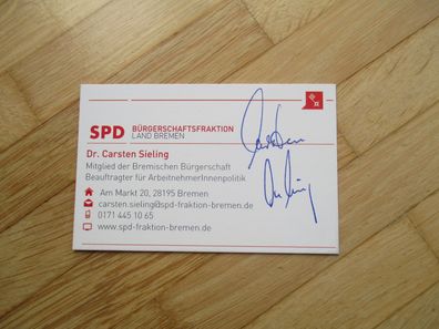 Bremen Bürgermeister SPD Dr. Carsten Sieling - handsigniertes Autogramm!!!