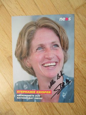 Österreich NEOS Politikerin Stephanie Krisper - handsigniertes Autogramm!!!