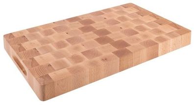 Holzschneidblock, Schneidebrett, verleimt, 45x27x4 cm