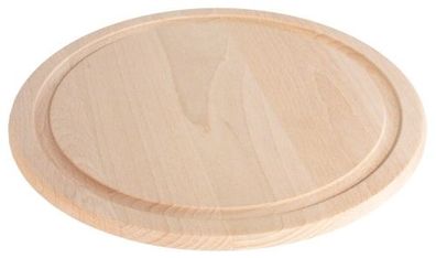 Untersetzer aus Holz, Oberfläche fein geschliffen, mit Saftrinne, Ø 25 cm