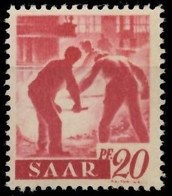 Saarland 1947 Nr 214Z postfrisch S01F9BA