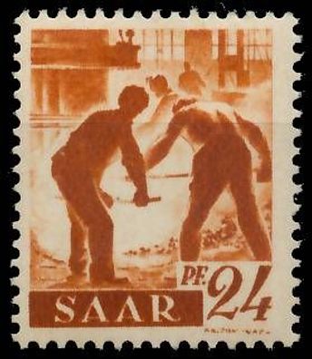 Saarland 1947 Nr 215Z postfrisch S01F9CE