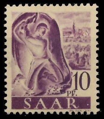 Saarland 1947 Nr 210Z postfrisch S01F992