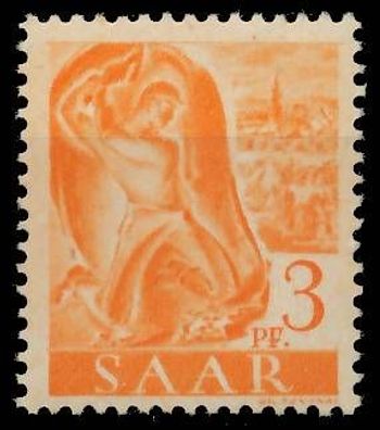 Saarland 1947 Nr 207Z postfrisch S01F96A