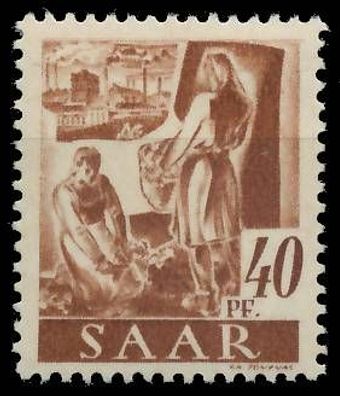 Saarland 1947 Nr 218Z postfrisch S01F9F2