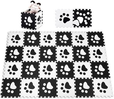 Puzzlematte 24 Stück, Spielmatte für Baby und Kinder, Kinderteppich je 30x30cm, Eva