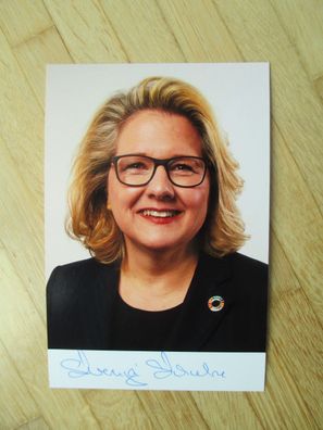 Bundesministerin SPD Svenja Schulze - handsigniertes Autogramm!!