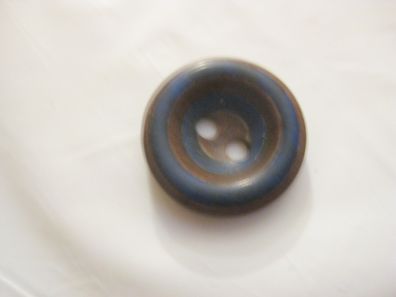 1Kunststoffknöpfe braun blau marmoriert 15x3mm 2 Loch Nr 372