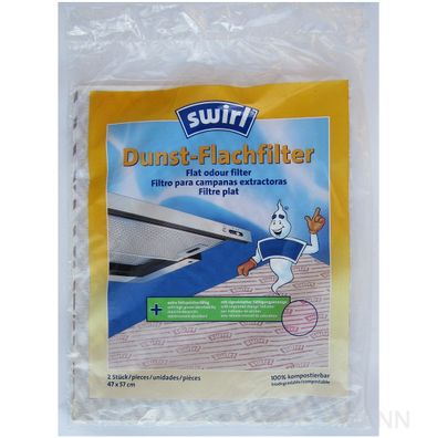 SWIRL - Dunst-Flachfilter für Dunstabzugshauben