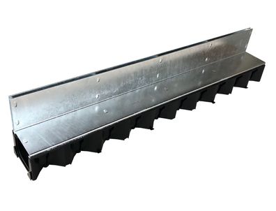 Schlitzrinne mit Schlitzaufsatz 105mm verzinkt Länge 1 Meter