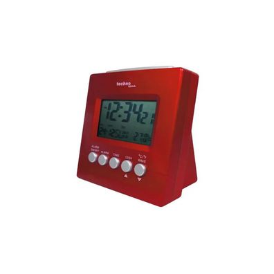 Technoline WT228 digitialer Funkwecker mit Schlummerfunktion mit Thermometer Rot