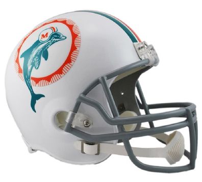NFL Miami Dolphins 1972 Throwback Mini Helm VSR4 Riddell Footballhelm
