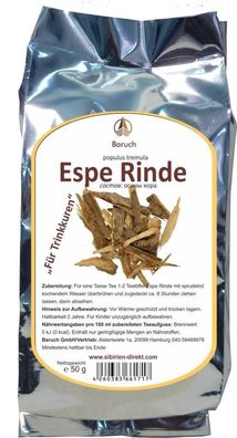 Espe Rinde - (Populus tremula, Aspe, Zitterpappel) - 50g
